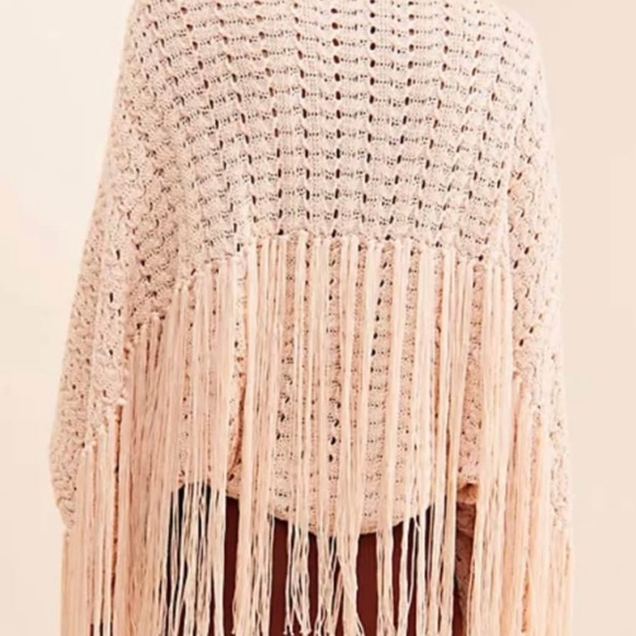 Anthropologie AFRM fringe Cocoon Sweater Xs/s - Picture 2 of 10